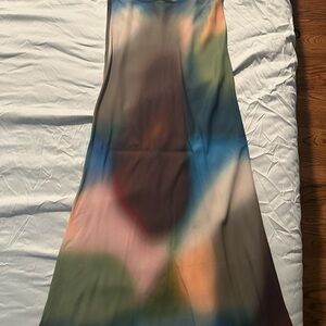 Reformation Multicolor Abstract Midi Skirt